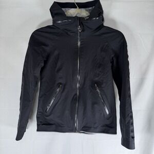 Ivivva by Lululemon Girls Size 8 Black Zip Up Athletic Jacket Fitted